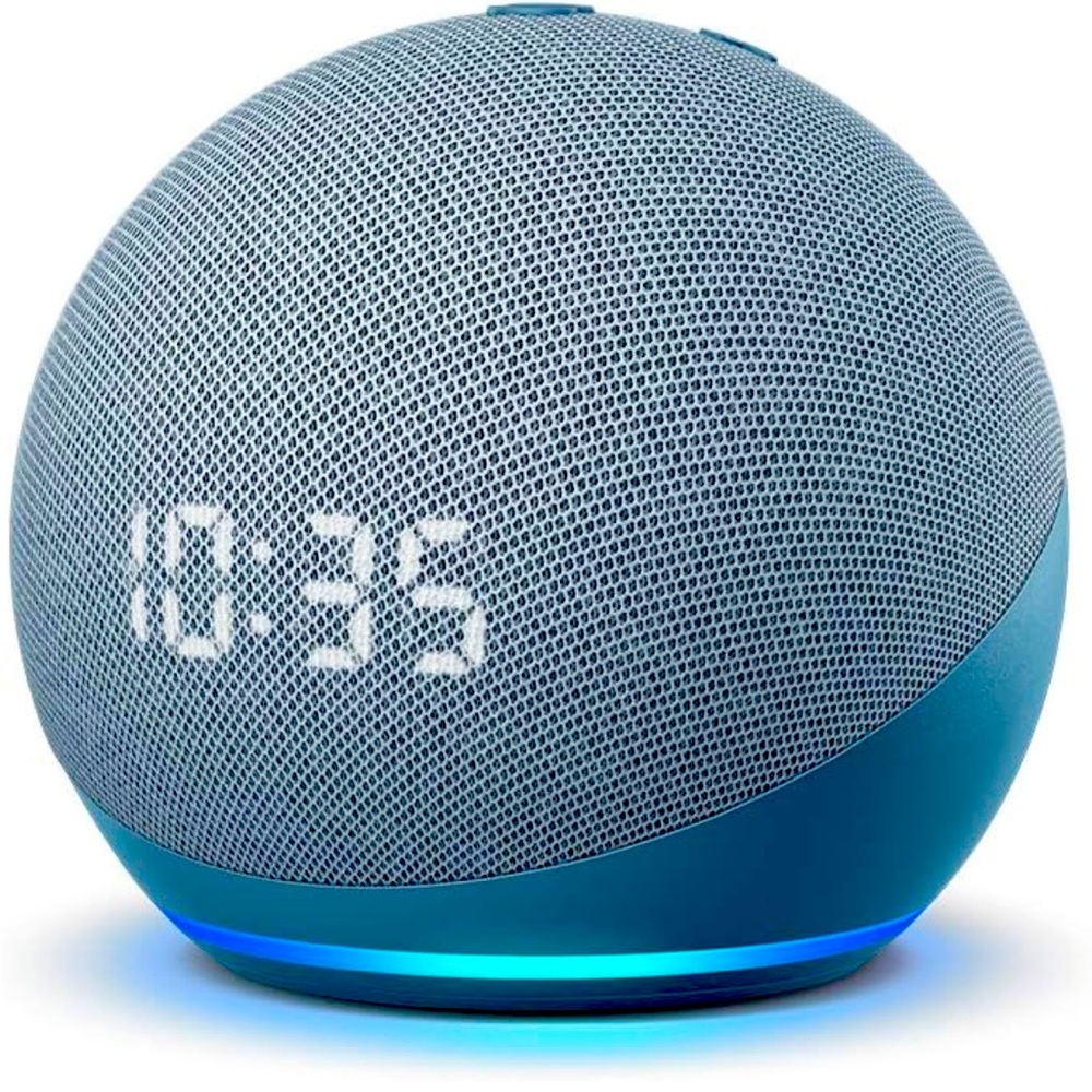 Echo Dot (4th Gen) | Smart speaker with clock and Alexa | Twilight Blue